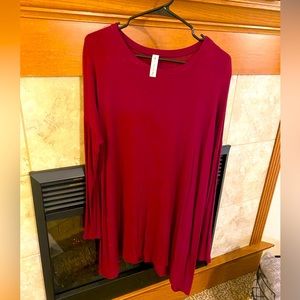Women’s Vanilla Bay long sleeve maroon dress size large